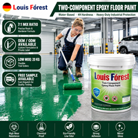 Peinture époxy bicomposante pour sols, haute brillance, résistante à l'usure, pour entrepôts industriels, finition écologique liquide