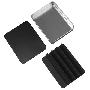 Black Child Proof Metal Sliding CR <strong>Tin</strong> <strong>Slide</strong> Drawer Child Resistant 5 Pack Packaging <strong>Rectangle</strong> <strong>Tin</strong> <strong>Box</strong> for Pre Rolled - Product Image 5