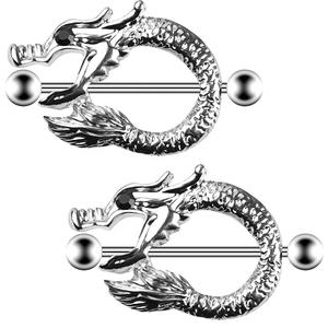 Barra de Acero Quirúrgico 316L para <span class=keywords><strong>Piercing</strong></span> de <span class=keywords><strong>Pezón</strong></span>, Joyería Punk, Protector de <span class=keywords><strong>Pezón</strong></span> con Dragón Chino, Anillo para <span class=keywords><strong>Piercing</strong></span> de <span class=keywords><strong>Pezón</strong></span> - Product Image 6