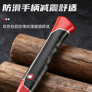 Pioche et hache à double tête en acier au carbone forgé de qualité industrielle avec manche antidérapant pour couper du bois et creuser des pousses de bambou - Product Image 4