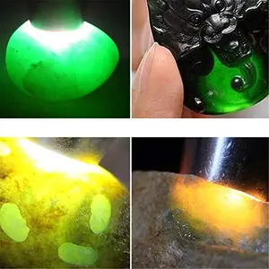 Led Uv Torch365nm R5 Jade Jewelry Gemstone Identification Lights Ultraviolet/Yellow/White 3 In 1 Light Jewelry Torch Flashlight