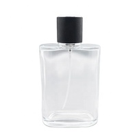 Flacon de parfum de 100 ml, flacon de parfum en verre de 3,4 oz, emballage pour hommes et femmes, parfum avec couvercle noir