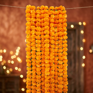 Deewali สายพวงดอกดาวเรือง,สำหรับตกแต่งงานแต่งงานเทศกาลคริสต์มาสงานแต่ง Diwali บนอินเดียสีผสมประดิษฐ์สำหรับตกแต่ง - Product Image 3