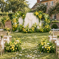 Mur de fleurs en soie personnalisé, arrangement floral mixte de roses fait main, décoration moderne pour cérémonie de mariage, scène ou fête