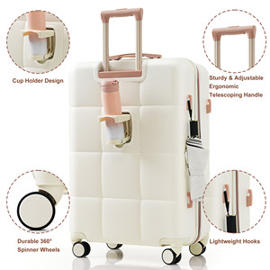 Ready Stock in USA Free ShippingLuggage Set of 3, Airline Certified Carry-on Luggage with Cup Holder Support <b>Dropshipping</b> - Product Image 3