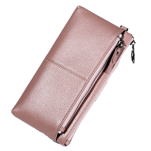 Borsa da <span class=keywords><strong>Donna</strong></span> di Design con Cerniera in Vera Pelle <span class=keywords><strong>Rosa</strong></span>, Pochette da Polso, Mini Borsetta e Portafogli Lunghi per Signore - Product Image 3