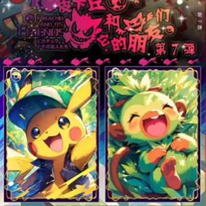 KY <span class=keywords><strong>Katin</strong></span> Ciniki chino último diseño Pikachu y sus amigos episodio 7,0 Anime Trading Cards Pokemoned Eif Baby Booster Box - Product Image 1