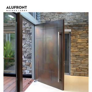 <span class=keywords><strong>Puerta</strong></span> Principal de <span class=keywords><strong>Entrada</strong></span> Pivotante de Aluminio Sólido Impermeable y Personalizada de ALUFRONT, Anti-robo, para Exteriores, para Villa - Product Image 6