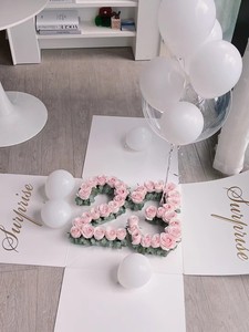Boîtes surprises de ballons de fête de mariage mystérieux, grande boîte <span class=keywords><strong>cadeau</strong></span> d'explosion d'<span class=keywords><strong>anniversaire</strong></span> avec ruban pour la Saint-Valentin, Noël - Product Image 2