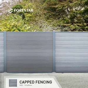 Paneles de valla de coextrusión OEM/ODM para exteriores, paneles de valla wpc de fácil instalación, 1,8 m x 1,8 m, para jardín y casa