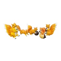 Statue d'animal en fibre de verre Statue d'écureuil jaune en fibre de verre