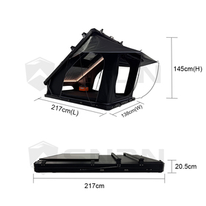 Tente de toit rigide SNDN pour 4 personnes, grand espace, charnière X, en aluminium, pour véhicules 4x4 tout-terrain et overlanding, modèle SD10-15-1 1. Difficile - Product Image 3