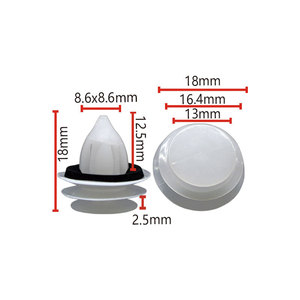 Clip de fixation pour panneau de porte de voiture Smooth Sailing D474 18mm 13mm pour Mazda CX-4 CX-8 Axela Ruiyi Atenza et fixation de couvercle de coffre - Product Image 1