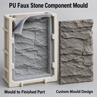 Moule en résine Tietuo + noyau en élastomère PU pour composants en faux pierre C256-G1, nettoyage facile, 10 ans d'expérience, support de moule d'essai
