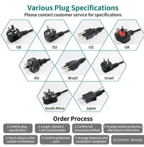 Câble d'alimentation 3 cœurs AOHUA, connecteur M16, prise EU moulée, connecteur étanche IP68 3 broches pour systèmes d'éclairage - Product Image 3