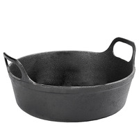 Marmite à fondue double saveur en fonte monobloc, non revêtue, commerciale, très efficace et pratique