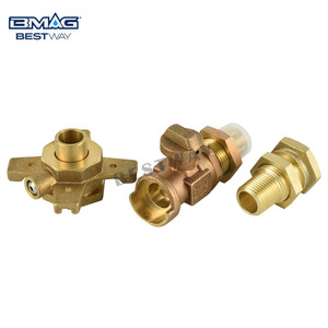 Raccord de tuyauterie en bronze BMAG PN16 1/2\" Joint de dilatation étoile avec embout pour compteur d'eau Protection IP68 OEM personnalisable - Product Image 1