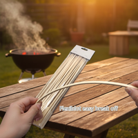 Lot de 50 brochettes jetables en bambou pour hamburgers, sandwichs et grillades, personnalisables