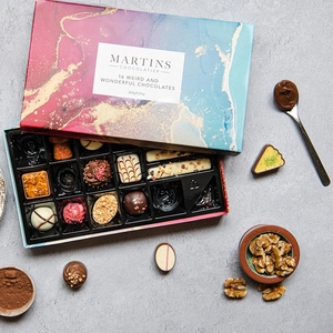Ventas de fábrica Diseño personalizado Fancy Cookie <span class=keywords><strong>Bonbon</strong></span> Tapa vacía y base Embalaje de papel rígido Caja de chocolate Premium - Product Image 1