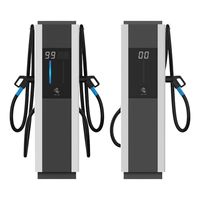 Station de recharge rapide DC divisée à refroidissement liquide 720 kW pour véhicules électriques, Superchargeur CCS2 GB/T NACS OCPP, Chargeur commercial pour flotte de VE et autoroute