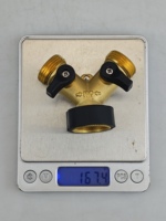 Répartiteur d'eau en laiton robuste à 4 voies pour tuyau d'arrosage avec connecteurs en Y Conception métallique durable