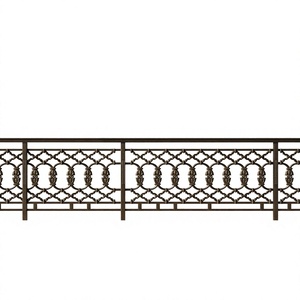 Durable Modern Galvanized Silver Heavy Duty Cast Iron Frameless <b>Adjustable</b> Balcony Stair Railing 1-3 Feet Height Water UV Pro... - Product Image 1