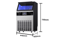 Prix d'usine OEM Machine à glaçons carrée en acier inoxydable électrique 40-50 kg/jour Entièrement automatique pour les cafés et les hôtels