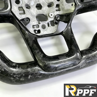 Volant en fibre de carbone forgée et cuir RPPF Factory Regular pour Mustang GT 2024-2026 en stock