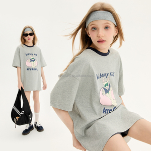 فستان بنات قابل للتخصيص، ملابس أطفال بطباعة كرتونية رائعة، فستان تي شيرت قطني، زي صيفي غير رسمي - Product Image 2