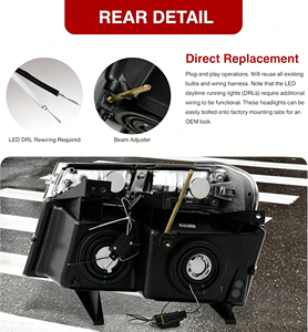 Kit de phares avant de voiture de style projecteur, phares LED automatiques, feux de jour DRL, ensemble de remplacement pour Chevrolet Colorado 2004-2012 - Product Image 4