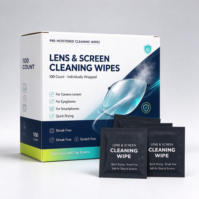 Low-price Wholesale Non-Woven Travel Glasses Cleaner Screen Cleaning Wet Wipes Individually Wrapped Optical Lens Camera Lens