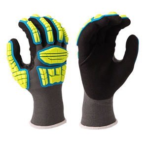 Gants <span class=keywords><strong>anti</strong></span>-choc haute résistance avec protection dorsale en TPR, résistance au coupure niveau 5, équipement de mécanicien pour le pétrole, le gaz, le forage, l'exploitation minière, EPI - Product Image 1