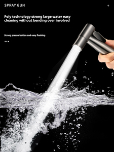 Design moderno portátil Bidé pulverizador arma aço inoxidável fluxo de água controle Shattaf para fralda pulverizador economia de energia - Product Image 5