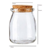 100ml 200ml Mini pots de yaourt transparent, Sauce cadeau, faveurs de mariage, Pot de miel, pots de faveur en verre de 7 oz avec liège