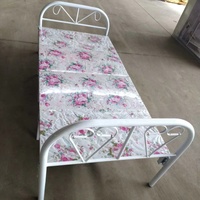Cama Plegable Más Vendida - Tamaño Individual - Cama de Metal - Adecuada para Hoteles y Dormitorios