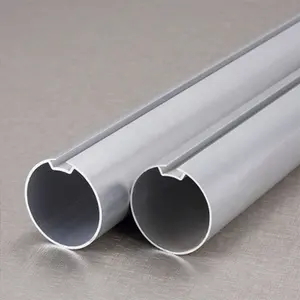 Venta caliente cuerpo de fábrica de extrusión 50MM tubo de aluminio ranurado para cortina de ventana persianas verticales rodillo persiana veneciana