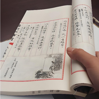 Album de calligraphie artisanal à couverture souple en papier de riz Qingyan, relié à la main, style ancien, pour peinture, croquis et écriture
