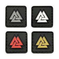 Brassard 3D en PVC avec Velcro, motif Valknut Vikings Rune Norvège Odin, pour le moral, transfrontalier