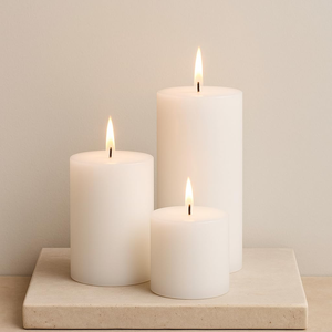 Bougie en cire de paraffine blanche, grande bougie pilier, LED sans flamme, télécommande, décoration d'Halloween, de Noël, pour la maison - Product Image 5