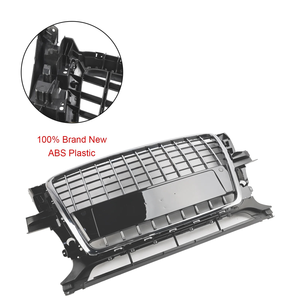Grille de voiture d'usine <span class=keywords><strong>Q5</strong></span> SQ5 gril de pare-chocs avant lamelle horizontale gril noir brillant Chrome pour Audi <span class=keywords><strong>Q5</strong></span> SQ5 2009 2010 2011 <span class=keywords><strong>2012</strong></span> - Product Image 3