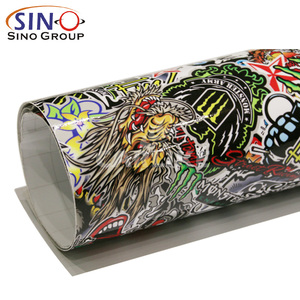 Offre Spéciale élégant de haute qualité Eco solvant impression coloré dessin animé vinyle enveloppe voiture <span class=keywords><strong>Graffiti</strong></span> autocollant <span class=keywords><strong>bombe</strong></span> - Product Image 1