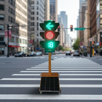 Feux de signalisation solaires mobiles à LED populaires, fabriqués en Chine, à prix abordable, avec flèche de sécurité et signalisation rouge-verte