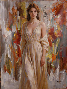 Peintures acryliques sur toile pour filles B&C ART, robe, figure, peinture DIY, personnalisation artisanale pour la <span class=keywords><strong>décoration</strong></span> de la chambre - Product Image 1