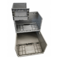 Boîte pliable logistique de haute qualité, empilable, emboîtable, écologique, en plastique, avec couvercle