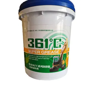 Hete Verkoop 1l-50l Witte Verdikte Ronde Emmers Plastic Verfemmers