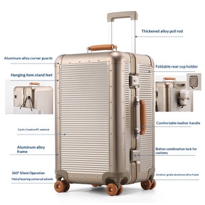 ALL PASS 2026 Nouvelle Valise de Voyage à Roulettes en Aluminium 28 Pouces Anti-chute avec Serrure TSA à Code, <span class=keywords><strong>Bagage</strong></span> Cabine Haut de Gamme - Product Image 4
