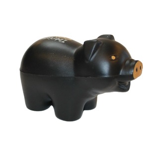 Pu Black Pig Fidget Toy High <b>Rebound</b> Desk Decor Gift For Kids 2 To 4 Years Unisex - Product Image 3