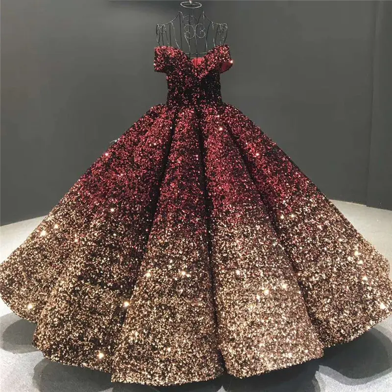 Many Colors Red Carpet Evening sequin Dress Women Party Ball Gown Bridal Modest Wedding Dresses