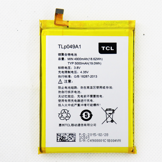 5000mAh 3.8V TLP049A1 Rechargeable Battery Replacement for TCL for Mobile Phones