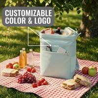 Sac à dos isotherme réutilisable Nophy Fashion avec logo personnalisé, imperméable, anti-fuite, sac à glace portable pour le camping, le pique-nique, la randonnée